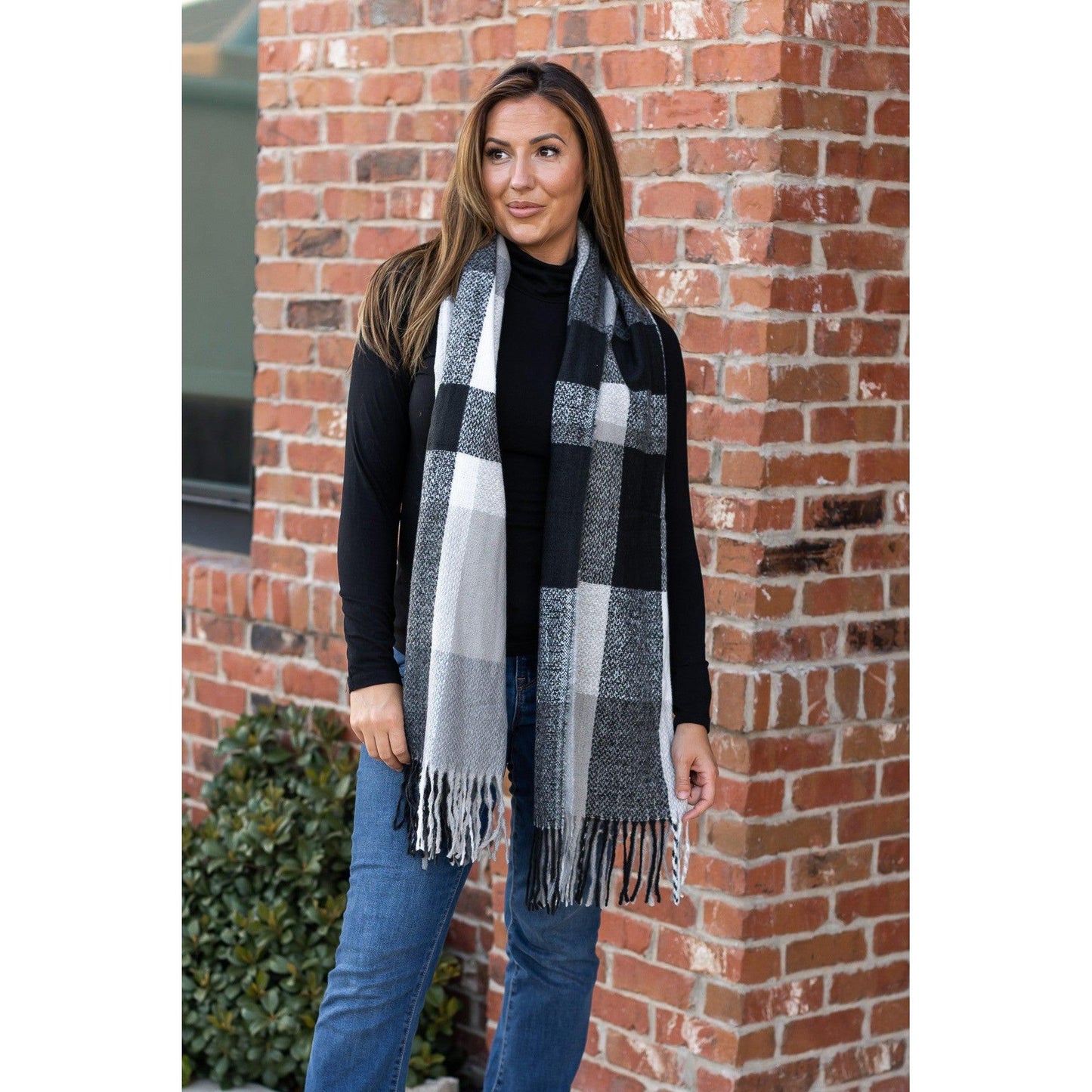 Ready to Ship | Colorful Plaid Knit Scarf Collection