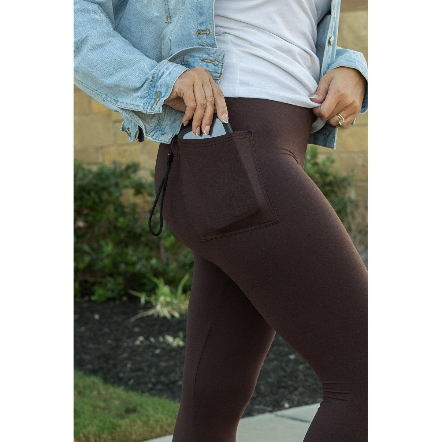 PreOrder | Brown FULL LENGTH Leggings with POCKET Round 3 - Luxe Leggings by Julia Rose®