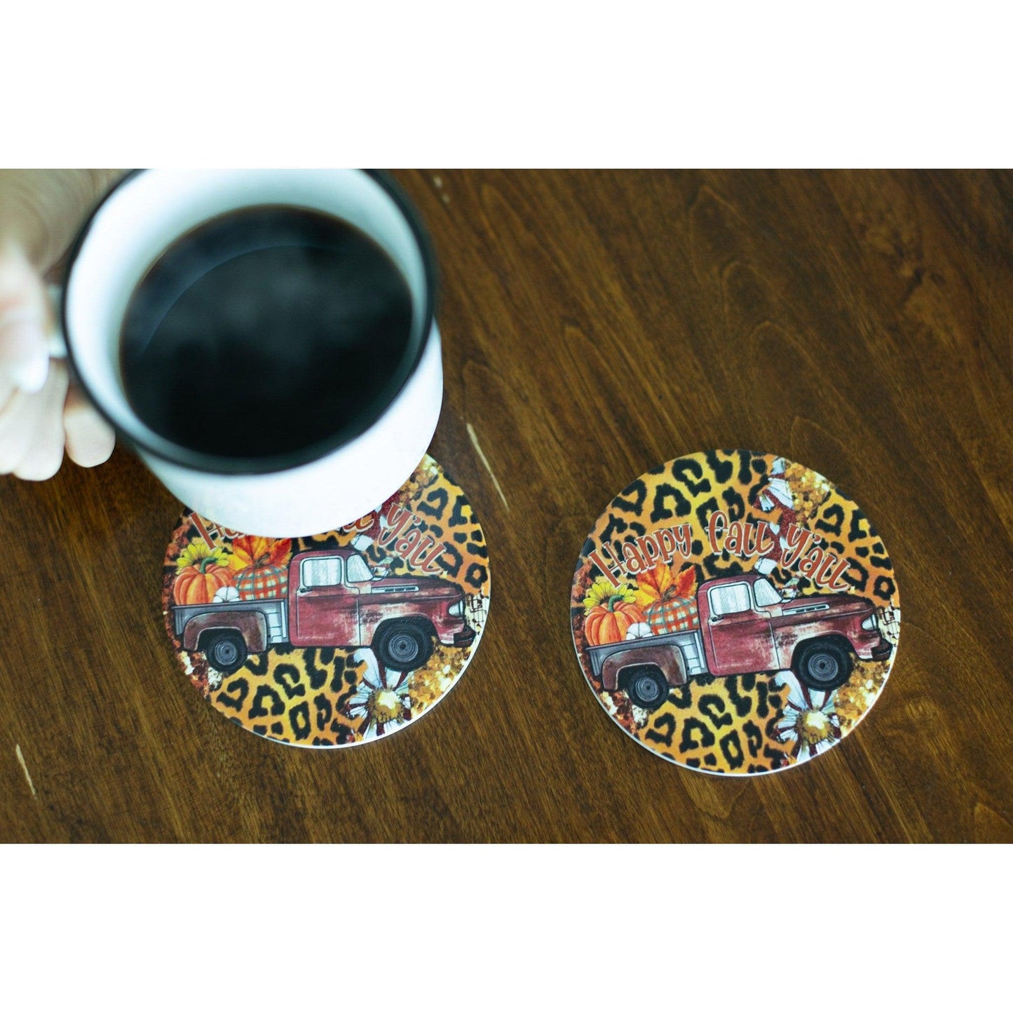 Ready to Ship | Happy Fall Y'all Coasters (Set of 2)