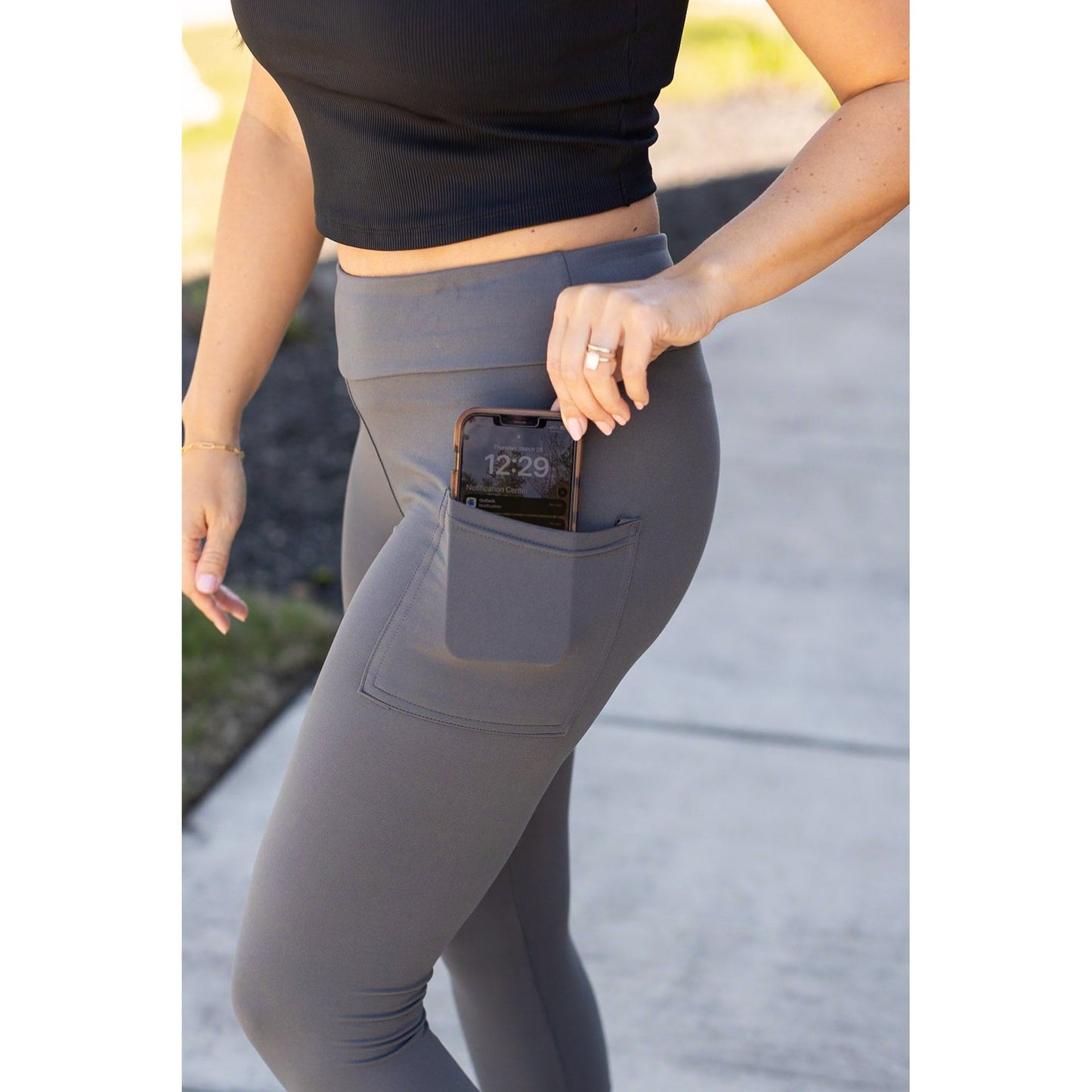 Ready to Ship | Charcoal CAPRI with POCKETS  - Luxe Leggings by Julia Rose®