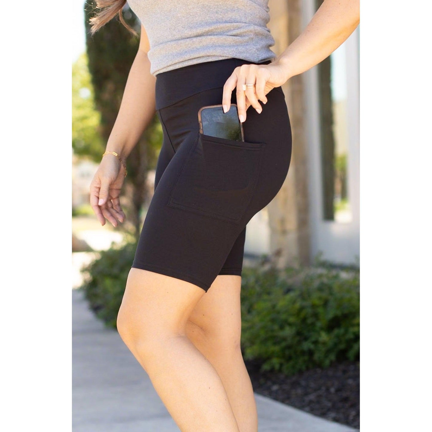 Ready to Ship | Black  BIKER SHORTS  - Luxe Leggings by Julia Rose®