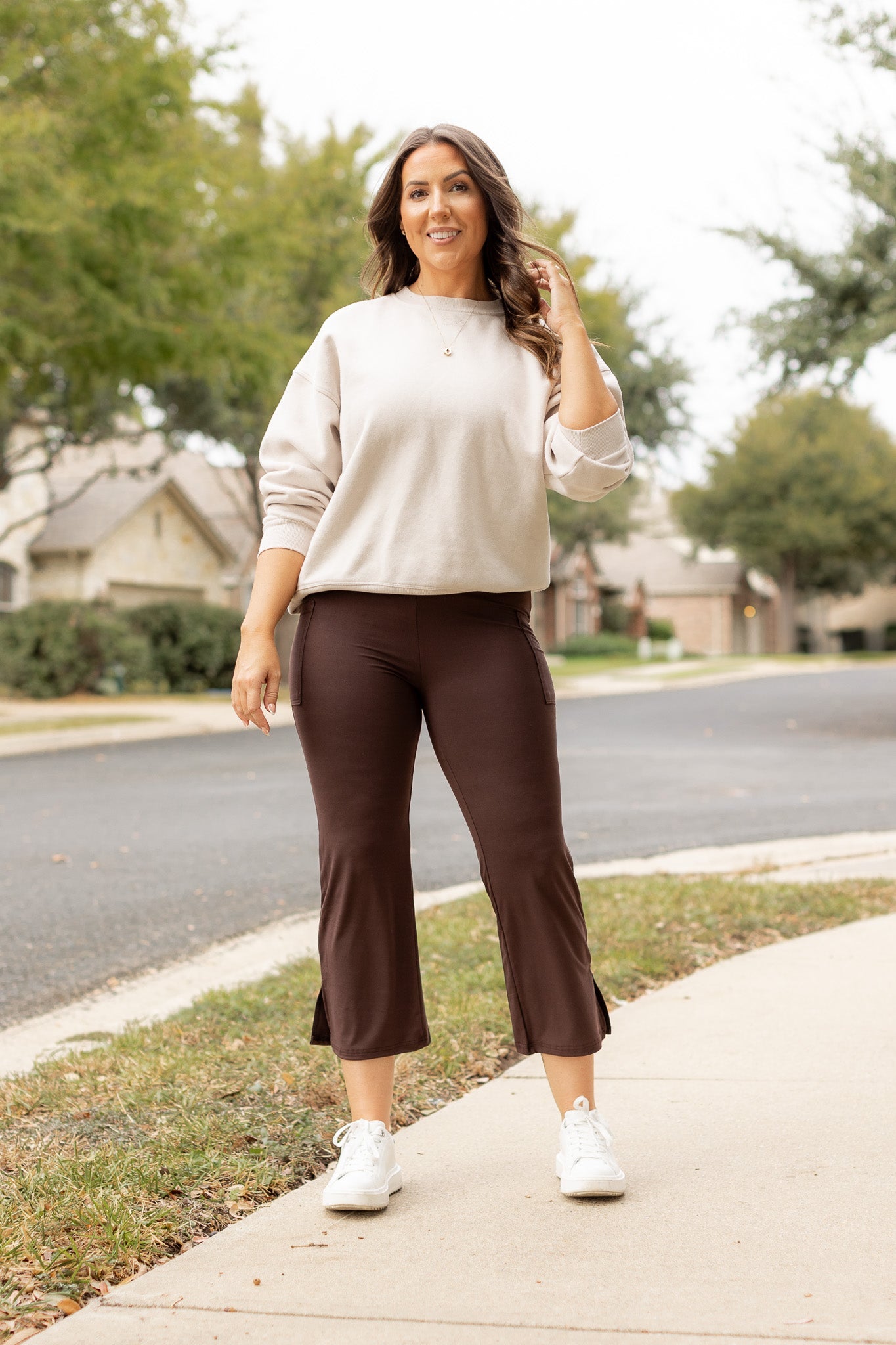 Ready to Ship  | The Whitney - Brown High Waisted Gaucho Pants ROUND 2 *