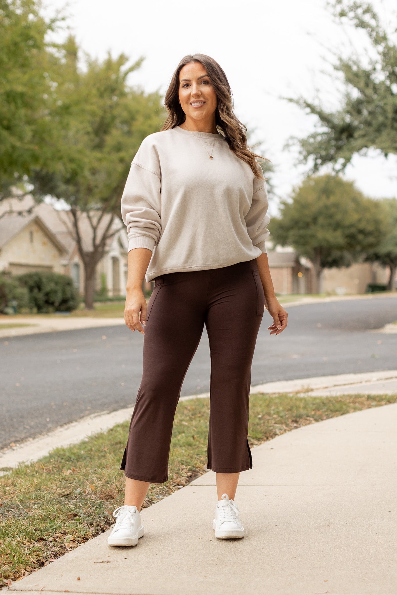 Ready to Ship  | The Whitney - Brown High Waisted Gaucho Pants ROUND 2 *