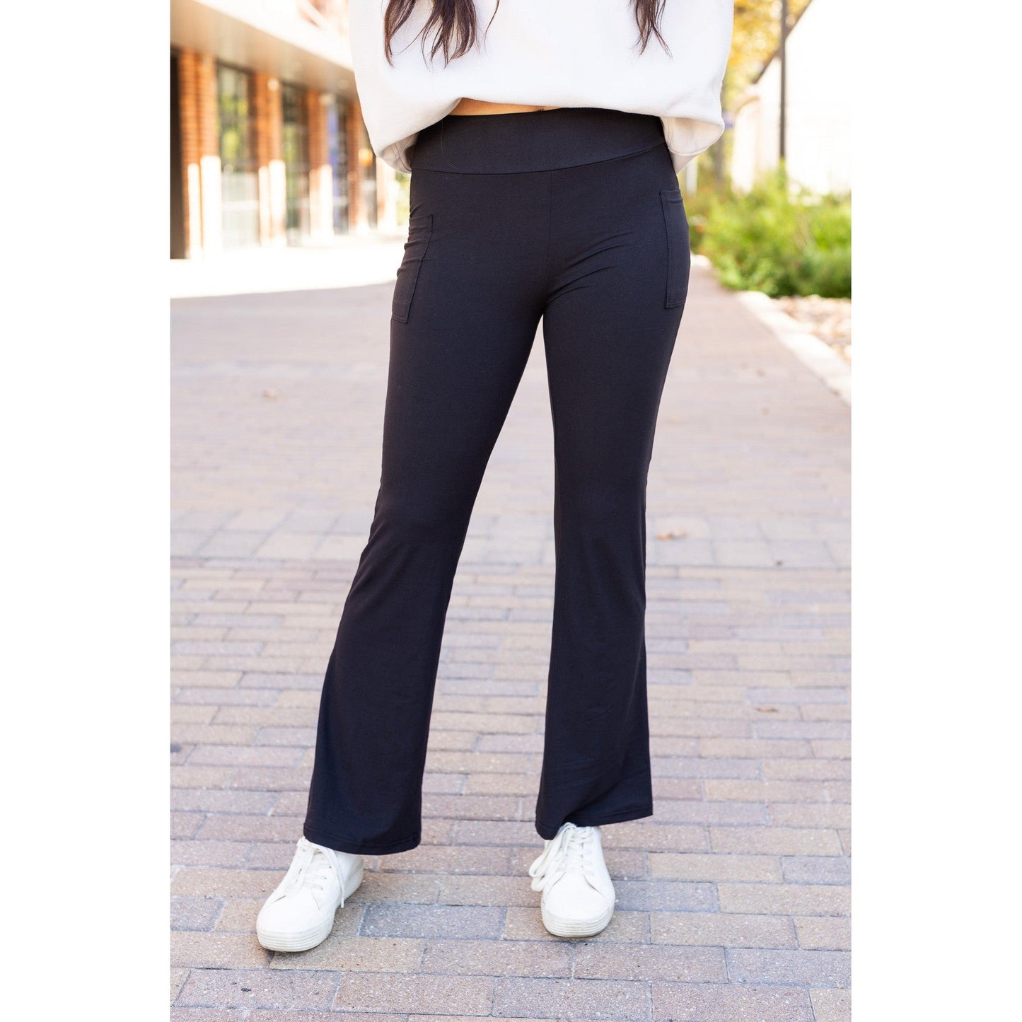 Ready to Ship | The Vanessa - 30” - Black Bootcut Leggings R3