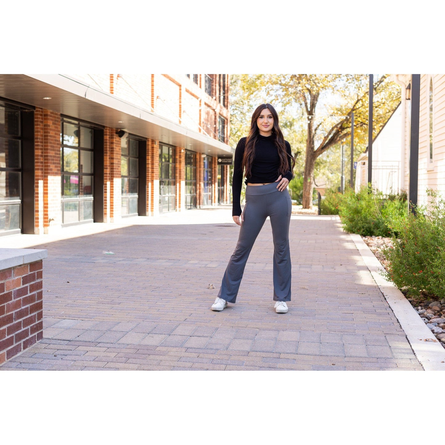 PreOrder | The Cassie - 30"  CHARCOAL Bootcut Leggings with Pockets - Round 2