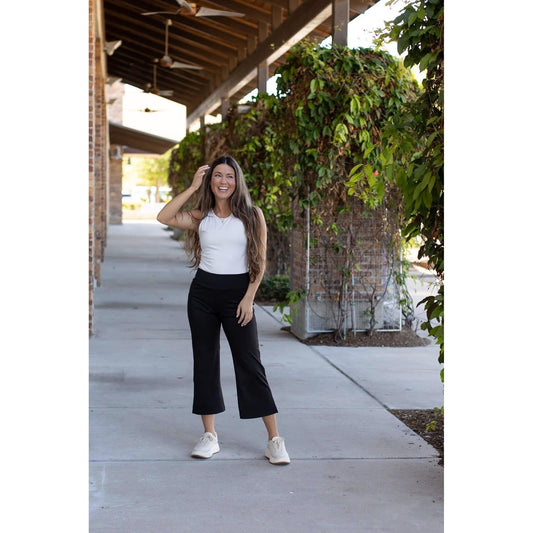 PreOrder  | The Gabriella -Black  High Waisted Gaucho Pants - Round 6