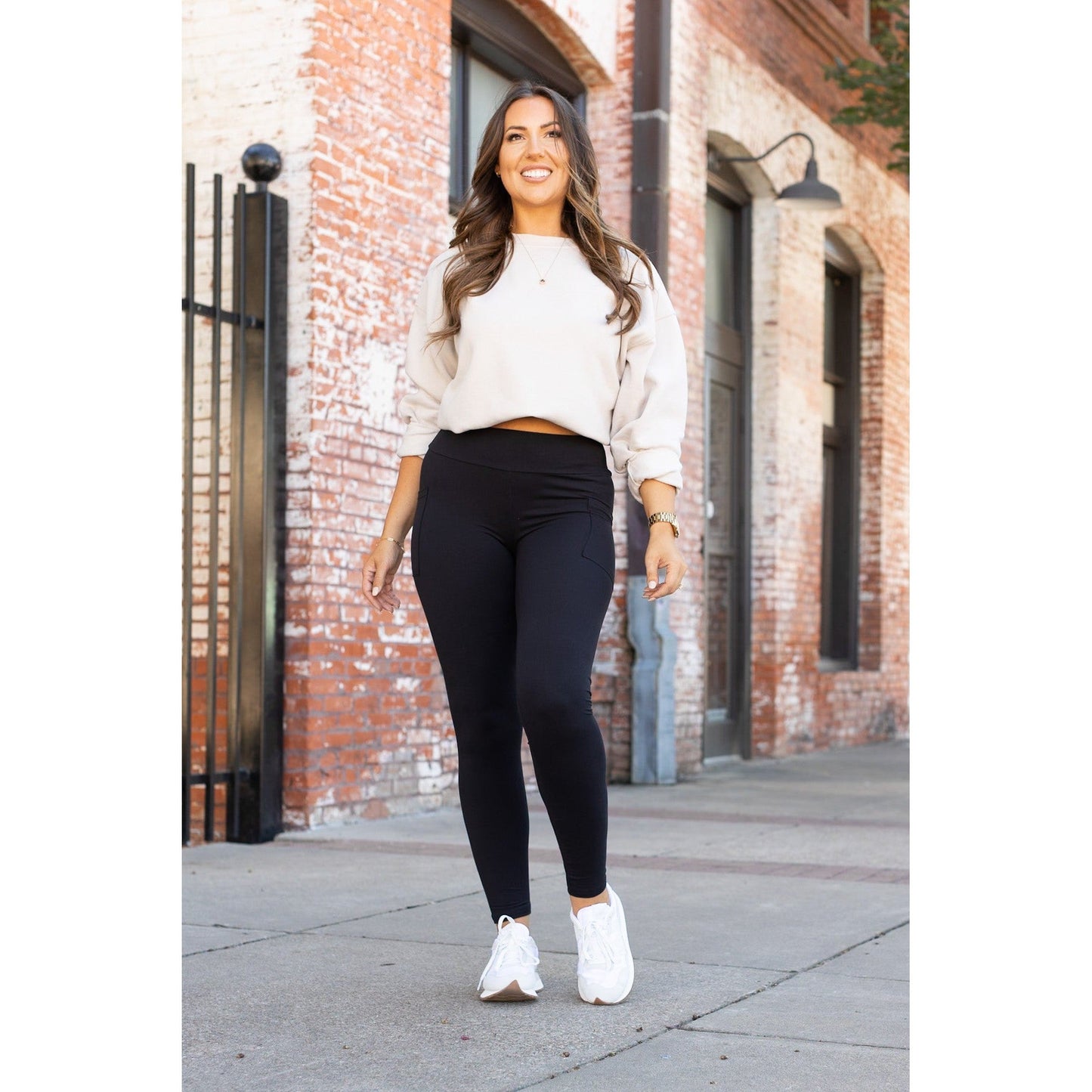 Ready to Ship | BLACK FULL-LENGTH Leggings with POCKET - Luxe Leggings by Julia Rose®