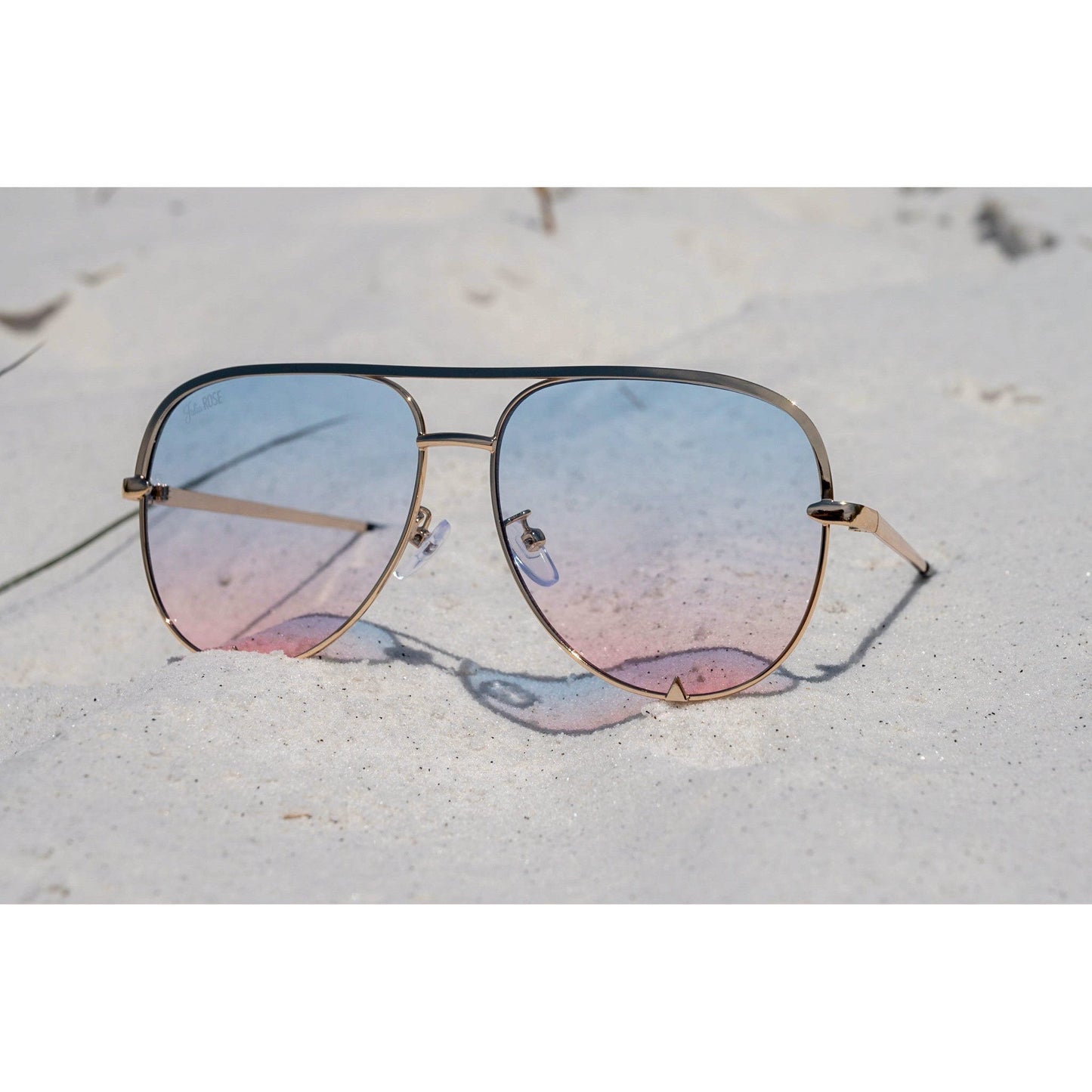 Ready To Ship | The Gold/ Pink Blue Kay - High Quality Unisex Aviator Sunglasses*