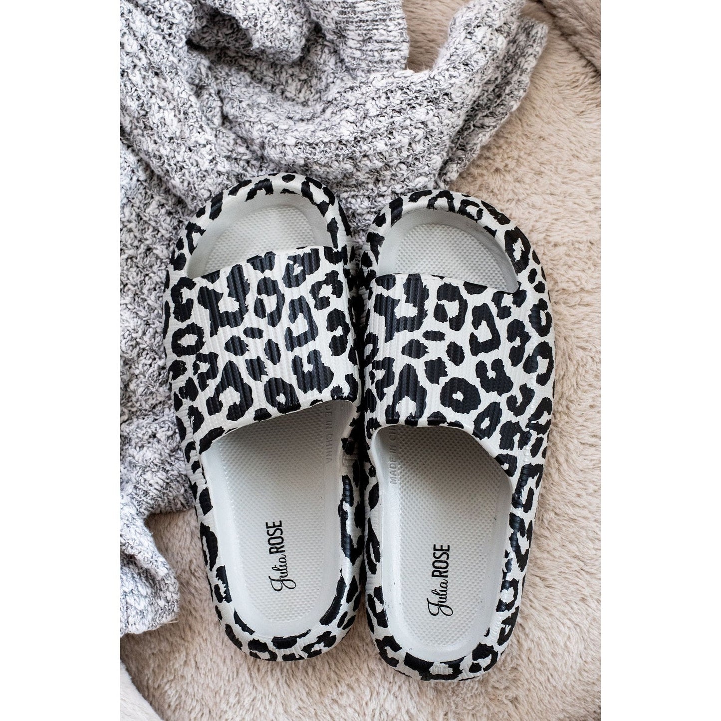 PreOrder | Gray Leopard Insanely Comfy -Beach or Casual Slides