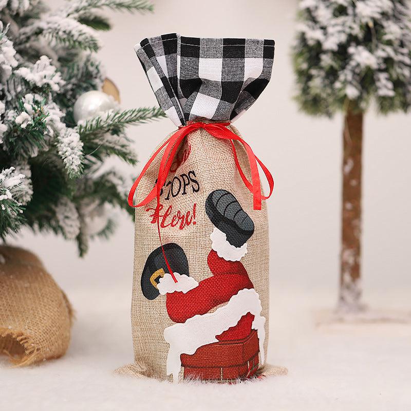 Ready to Ship | Santa Stops Here Wine Bottle Cover